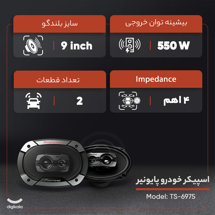 اسپیکر خودرو پایونیر مدل TS-6975 مجموعه 2 عددی