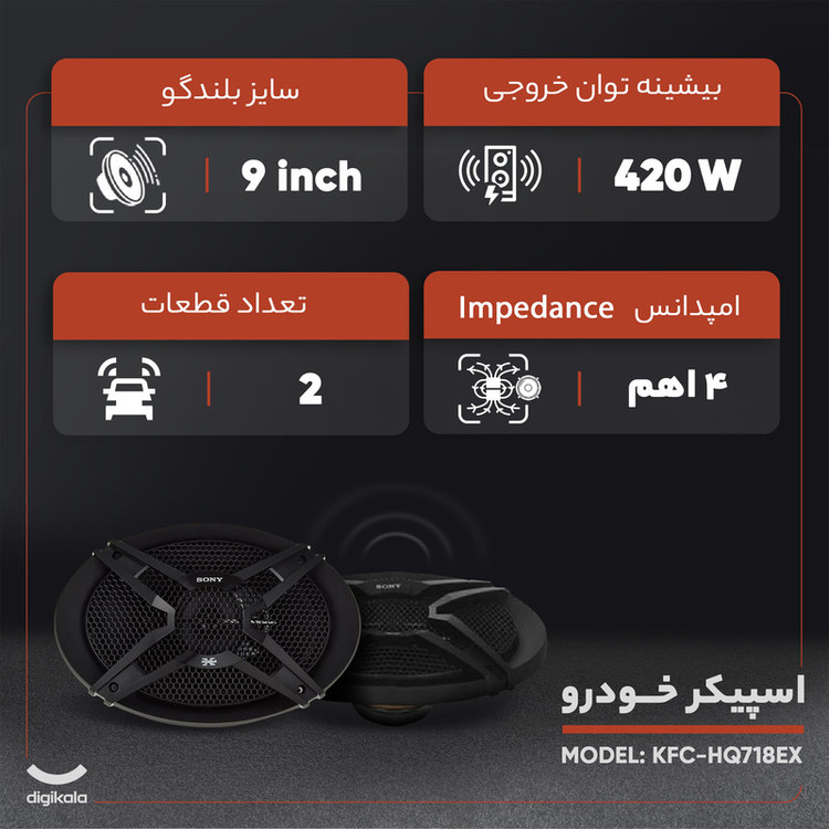 اسپیکر خودرو سونی مدل XS-GTF6939 مجموعه 2 عددی